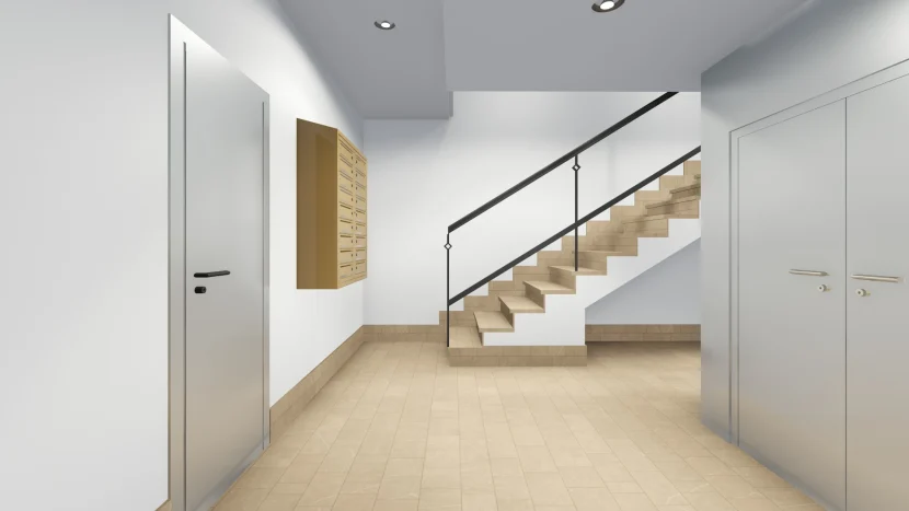 REFORMA INTEGRAL EN ACCESO DE PORTAL CON ELEVADOR SALVA ESCALERAS