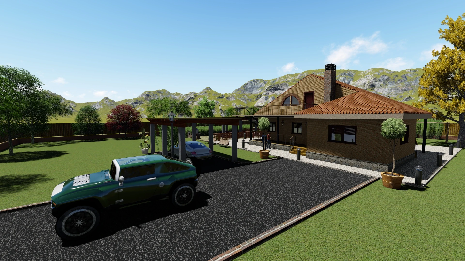 RECREACIÓN DE ENTORNO NATURAL PARA VIVIENDA UNIFAMILIAR